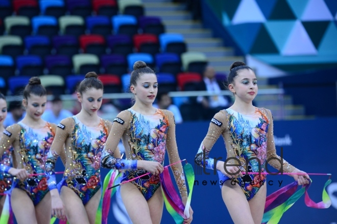 AGF 2nd Junior Trophy in Rhythmic Gymnastics tournament starts in Baku .Azerbaijan Baku 20 April 2019

