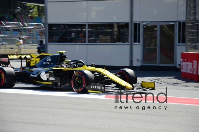 Baku hosts solemn opening ceremony of SOCAR Azerbaijan Grand Prix F1 Race, drivers parade.Azerbaijan Baku 28 April 2019