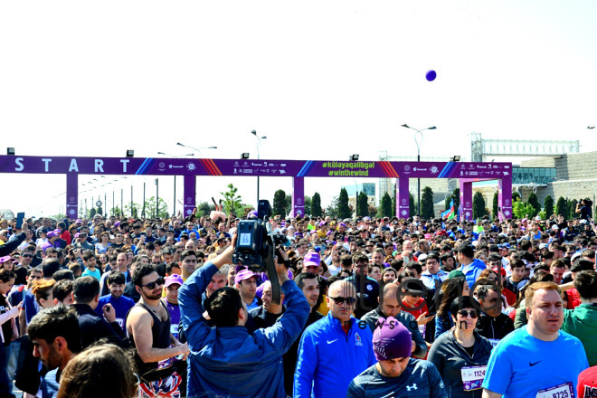 Baku Marathon 2019.Azerbaijan Baku 5 May 2019
