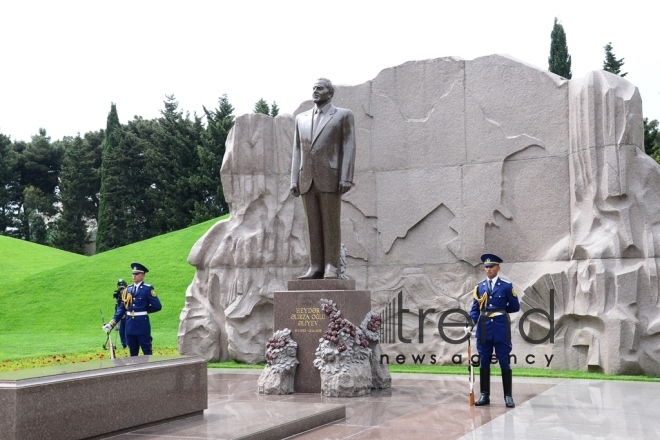 Azerbaijanis mark 96th birthday anniversary of National Leader Heydar Aliyev . Azerbaijan, Baku, may. 10.  2019
