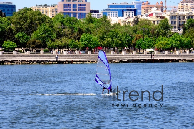 Baku Sailing Regatta held to mark 96th birthday anniversary of National Leader Heydar Aliyev. Azerbaijan, Baku, may  11 . 2019
