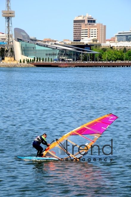 Baku Sailing Regatta held to mark 96th birthday anniversary of National Leader Heydar Aliyev. Azerbaijan, Baku, may  11 . 2019
