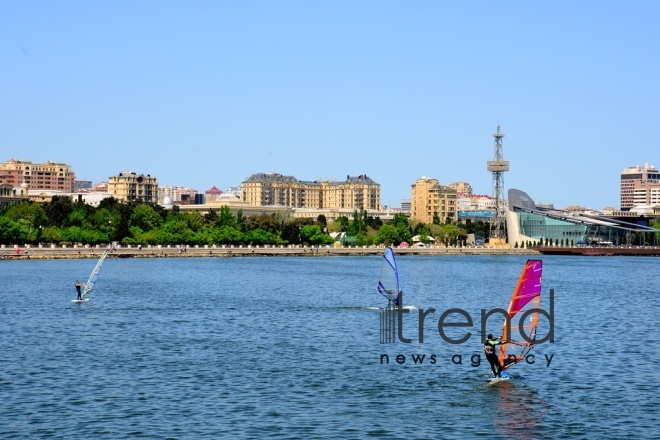 Baku Sailing Regatta held to mark 96th birthday anniversary of National Leader Heydar Aliyev. Azerbaijan, Baku, may  11 . 2019
