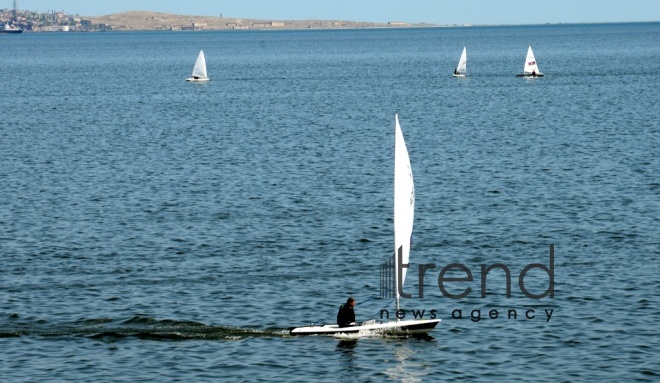 Baku Sailing Regatta held to mark 96th birthday anniversary of National Leader Heydar Aliyev. Azerbaijan, Baku, may  11 . 2019
