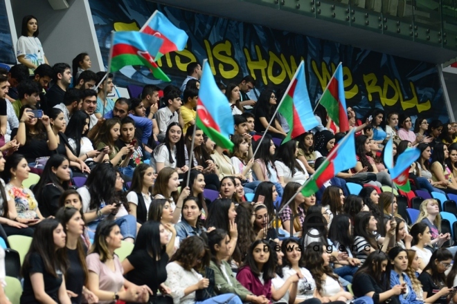 Great opening ceremony of 35th Rhythmic Gymnastics European Championships in Baku . Azerbaijan, Baku, may 16 . 2019
