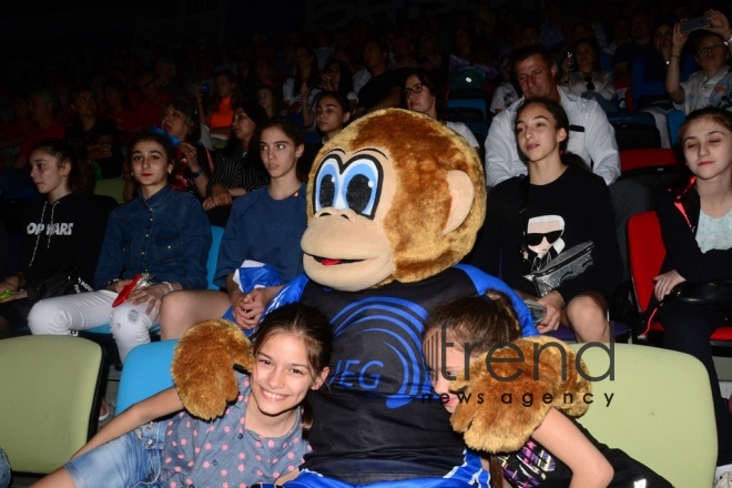 Great opening ceremony of 35th Rhythmic Gymnastics European Championships in Baku . Azerbaijan, Baku, may 16 . 2019
