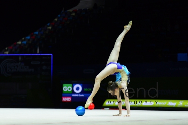 Best moments of Day 2 of 35th European Rhythmic Gymnastics Championships.Azerbaijan, Baku, may 17 . 2019

