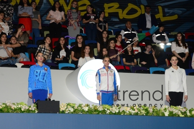 Bakıda bədii gimnastika üzrə 35-ci Avropa çempionatının finalı keçirilir.Azərbaycan Bakı 19 may 2019