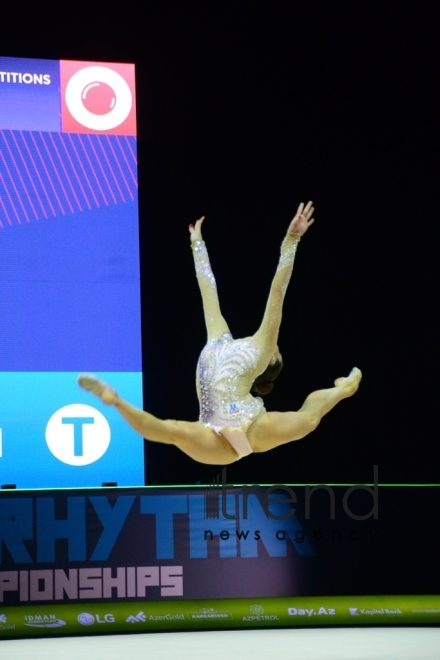 В Баку стартовали финалы 35-го Чемпионата Европы по художественной гимнастике. Азербайджан, Баку, 19 мая 2019
 
 