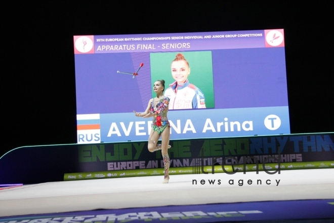 В Баку стартовали финалы 35-го Чемпионата Европы по художественной гимнастике. Азербайджан, Баку, 19 мая 2019
 
 