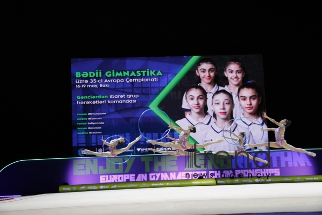 Bakıda bədii gimnastika üzrə 35-ci Avropa çempionatının finalı keçirilir.Azərbaycan Bakı 19 may 2019