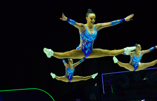 Finals of 11th European Aerobic Gymnastics Championships kicks off in Baku. Azerbaijan, Baku, may 26 2019
