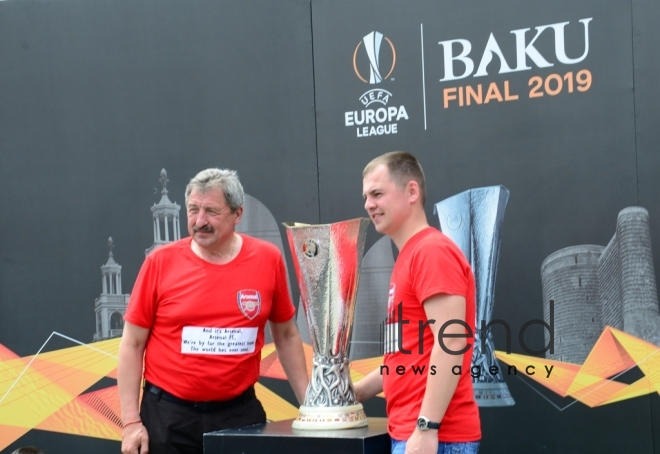 Few hours left before start of UEFA Europa League final match in Baku.  Azerbaijan, Baku, may 29  2019