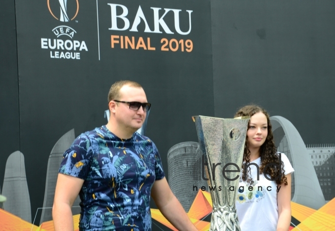 Few hours left before start of UEFA Europa League final match in Baku.  Azerbaijan, Baku, may 29  2019