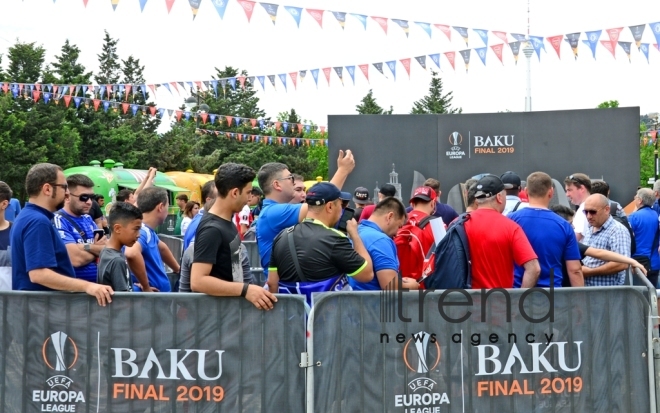 Few hours left before start of UEFA Europa League final match in Baku.  Azerbaijan, Baku, may 29  2019