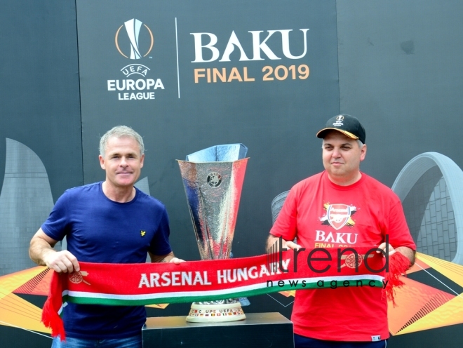 Few hours left before start of UEFA Europa League final match in Baku.  Azerbaijan, Baku, may 29  2019