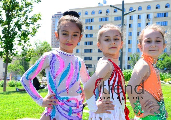 Children Festival in Heydar Aliyev Center park. Azerbaijan, Baku, 1 june 2019