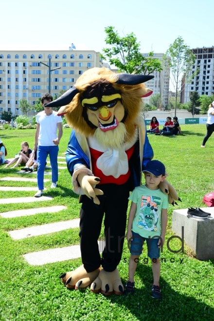 Children Festival in Heydar Aliyev Center park. Azerbaijan, Baku, 1 june 2019