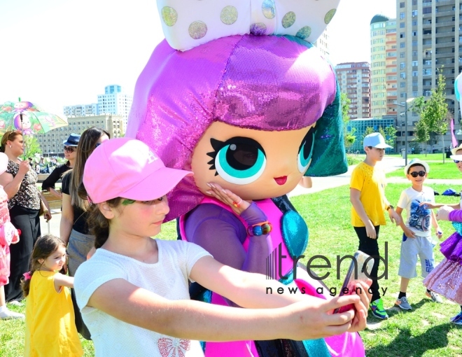 Children Festival in Heydar Aliyev Center park. Azerbaijan, Baku, 1 june 2019