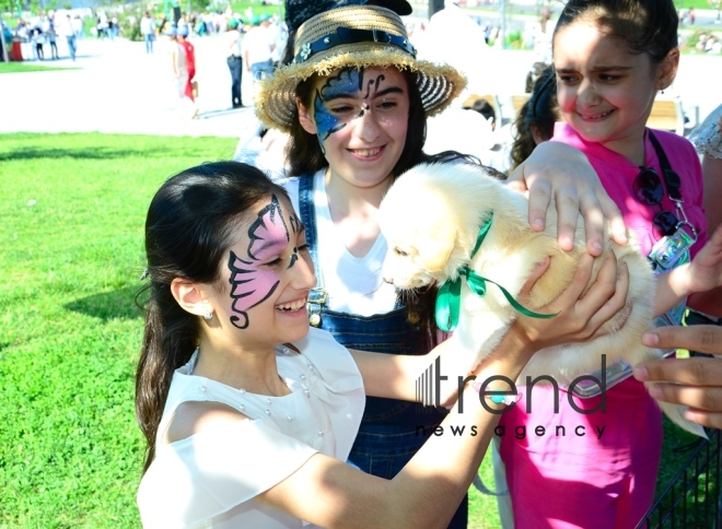 Children Festival in Heydar Aliyev Center park. Azerbaijan, Baku, 1 june 2019