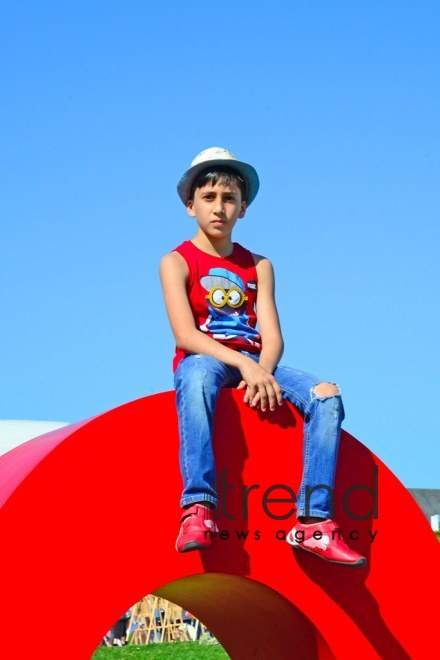 Children Festival in Heydar Aliyev Center park. Azerbaijan, Baku, 1 june 2019