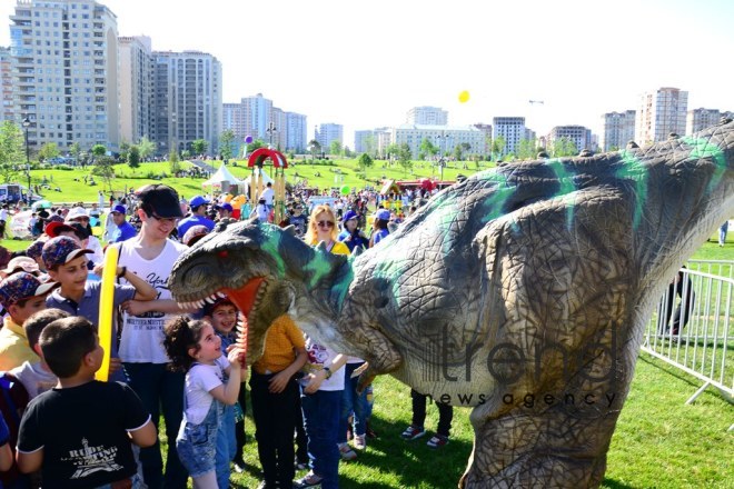 Children Festival in Heydar Aliyev Center park. Azerbaijan, Baku, 1 june 2019