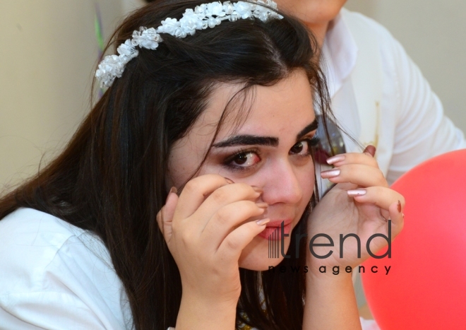 Azerbaijani schools celebrate Day of Farewell Bell. Azerbaijan, Baku, 14 June 2019
