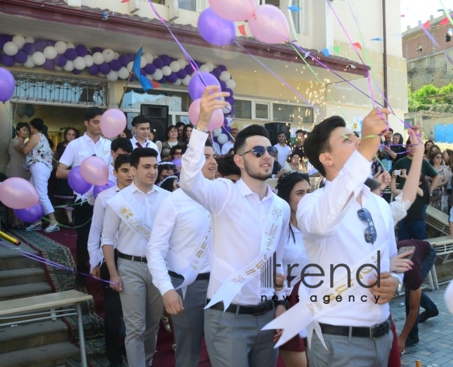 Azerbaijani schools celebrate Day of Farewell Bell. Azerbaijan, Baku, 14 June 2019
