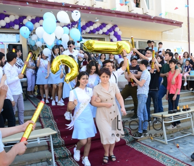 Azerbaijani schools celebrate Day of Farewell Bell. Azerbaijan, Baku, 14 June 2019
