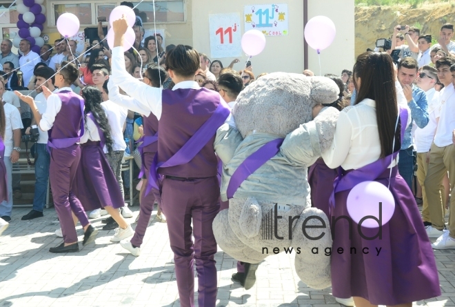 Azerbaijani schools celebrate Day of Farewell Bell. Azerbaijan, Baku, 14 June 2019
