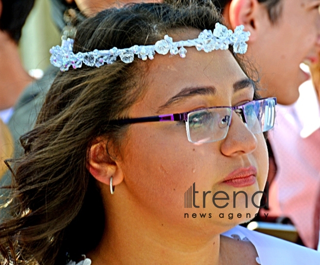 Azerbaijani schools celebrate Day of Farewell Bell. Azerbaijan, Baku, 14 June 2019
