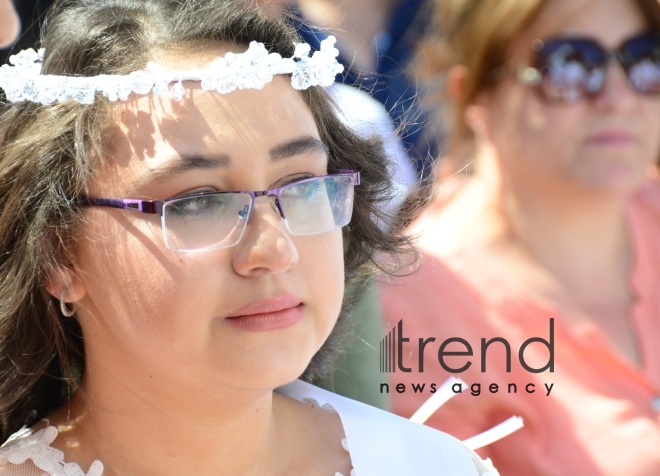 Azerbaijani schools celebrate Day of Farewell Bell. Azerbaijan, Baku, 14 June 2019
