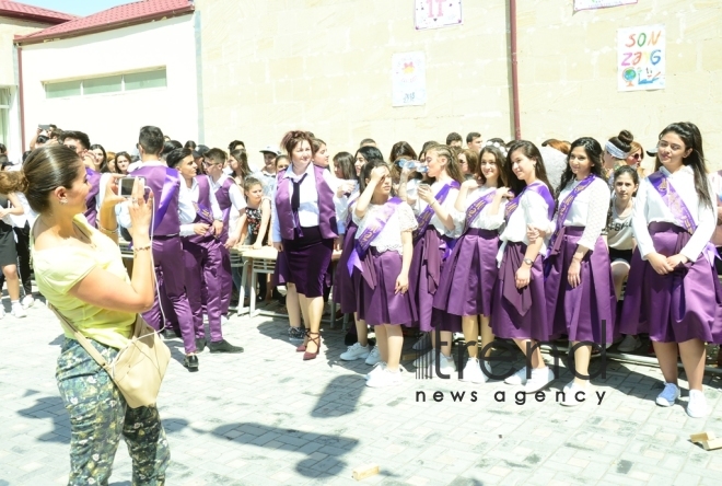 Azerbaijani schools celebrate Day of Farewell Bell. Azerbaijan, Baku, 14 June 2019
