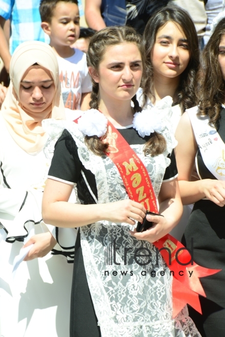 Azerbaijani schools celebrate Day of Farewell Bell. Azerbaijan, Baku, 14 June 2019
