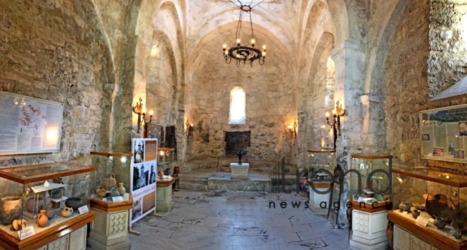 Albanian church in Kish village. Azerbaijan Sheki July 3 2019 
