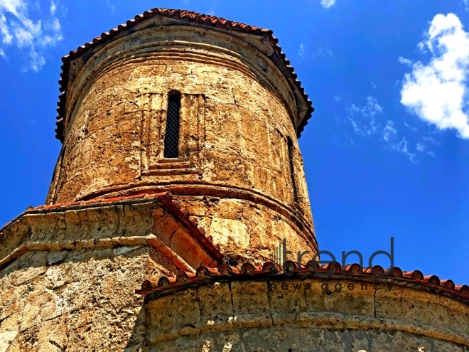 Albanian church in Kish village. Azerbaijan Sheki July 3 2019 
