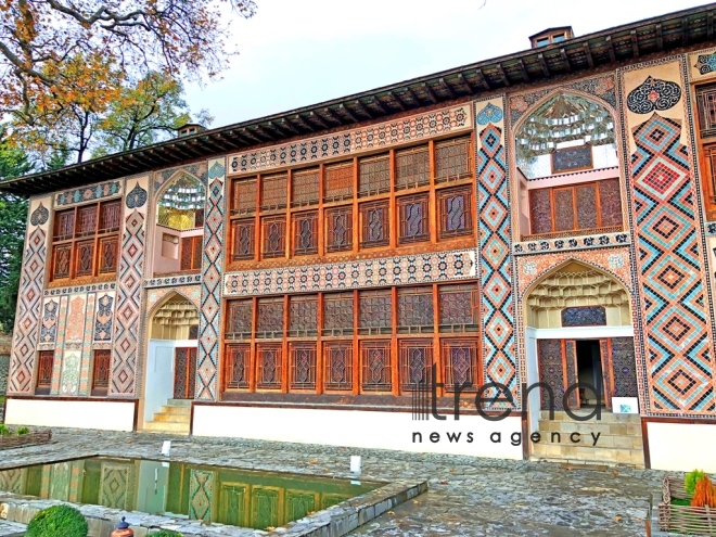 Historic center of Azerbaijan’s Shaki with Khan’s Palace, recently included in UNESCO World Heritage List.Azerbaijan Sheki 9 July 2019