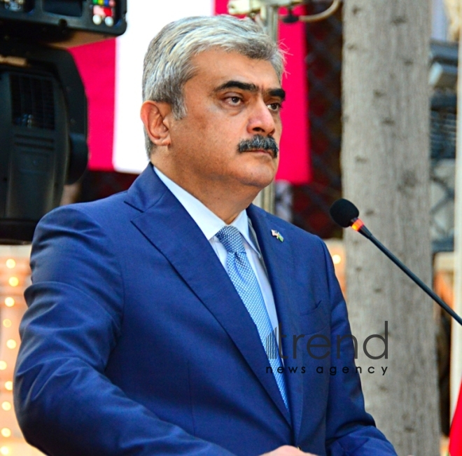 Azerbaijani Minister of Finance Samir Sharifov. Azerbaijan, Baku, 15 July 2019
