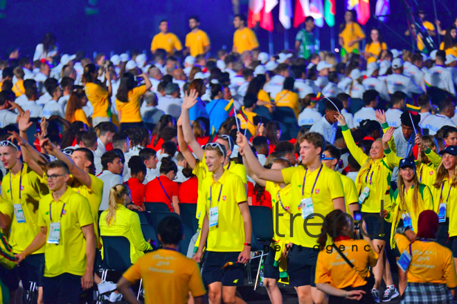 Bakıda XV Avropa Gənclər Yay Olimpiya Festivalının təntənəli açılış mərasimi keçirilib.Azərbaycan, Bakı 21 iyul 2019