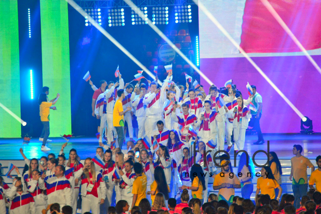 Bakıda XV Avropa Gənclər Yay Olimpiya Festivalının təntənəli açılış mərasimi keçirilib.Azərbaycan, Bakı 21 iyul 2019