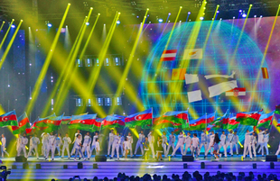 Enchanting opening ceremony of XV Summer European Youth Olympic Festival in Baku.Azerbaijan, Baku, 21 July 2019

