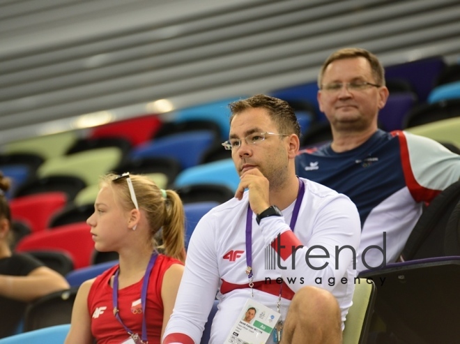 EYOF Bakı 2019  Milli Gimnastika Arenasında idman gimnastikası üzrə yarışlara start verilib.Azərbaycan, Bakı 23 iyul 2019