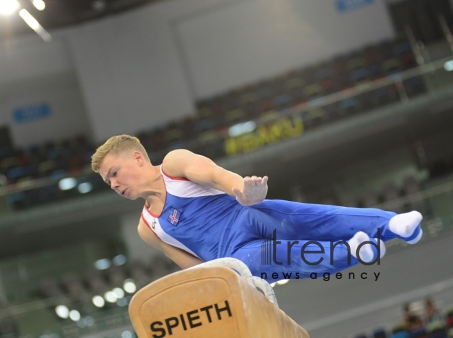 EYOF Bakı 2019  Milli Gimnastika Arenasında idman gimnastikası üzrə yarışlara start verilib.Azərbaycan, Bakı 23 iyul 2019