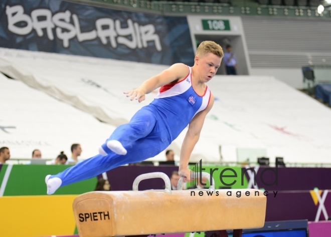 EYOF Bakı 2019  Milli Gimnastika Arenasında idman gimnastikası üzrə yarışlara start verilib.Azərbaycan, Bakı 23 iyul 2019