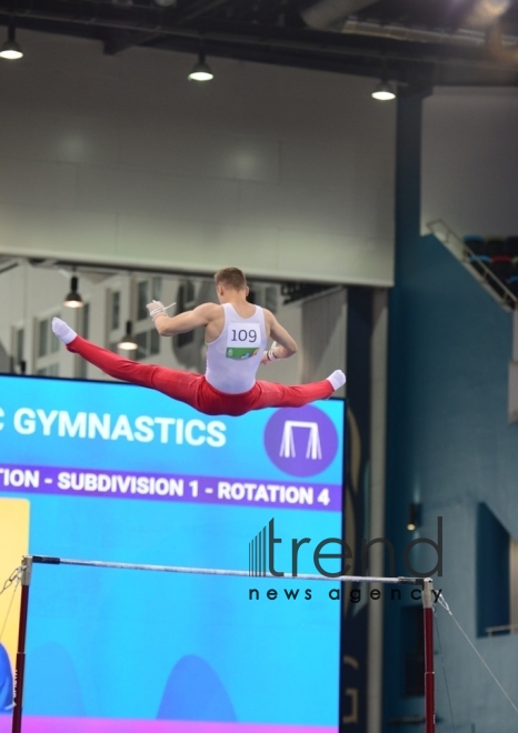 EYOF Bakı 2019  Milli Gimnastika Arenasında idman gimnastikası üzrə yarışlara start verilib.Azərbaycan, Bakı 23 iyul 2019