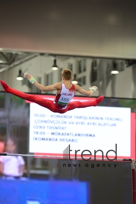 EYOF Bakı 2019  Milli Gimnastika Arenasında idman gimnastikası üzrə yarışlara start verilib.Azərbaycan, Bakı 23 iyul 2019