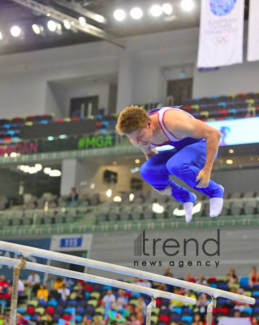 EYOF Bakı 2019  Milli Gimnastika Arenasında idman gimnastikası üzrə yarışlara start verilib.Azərbaycan, Bakı 23 iyul 2019