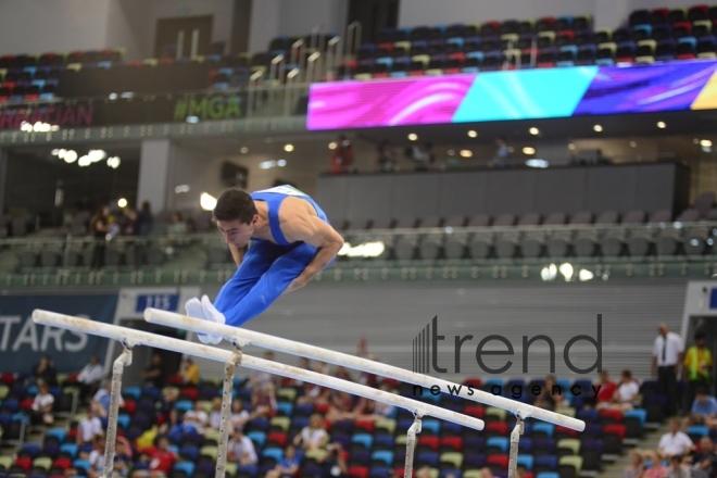 EYOF Bakı 2019  Milli Gimnastika Arenasında idman gimnastikası üzrə yarışlara start verilib.Azərbaycan, Bakı 23 iyul 2019