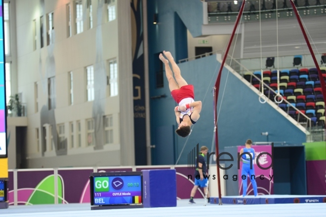 EYOF Bakı 2019  Milli Gimnastika Arenasında idman gimnastikası üzrə yarışlara start verilib.Azərbaycan, Bakı 23 iyul 2019