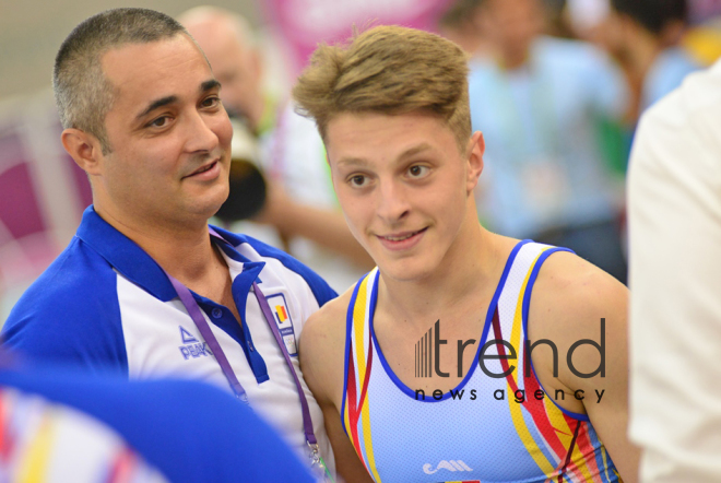 EYOF Bakı 2019  Milli Gimnastika Arenasında idman gimnastikası üzrə yarışlara start verilib.Azərbaycan, Bakı 23 iyul 2019